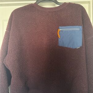 Converse Maroon Sweater with Blue Accent Pocket